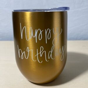 “Happy Birthday” tumbler